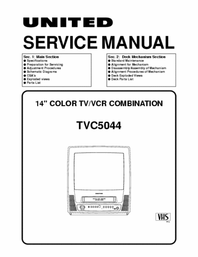 United TVC5044 MANUAL SERVICE 14